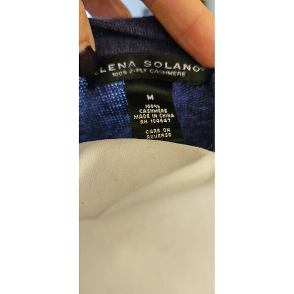 100% Cashmere Elena Solano Womens Medium Rich Purple Crew Neck Sweater - Picture 3 of 5